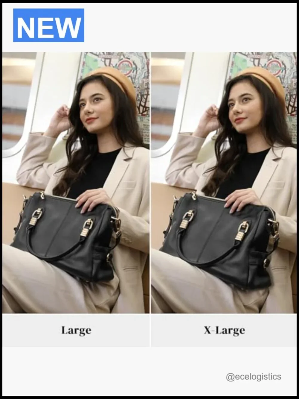 Genuine Leather Satchel Tote Shoulder Bag Large Laptop Purse